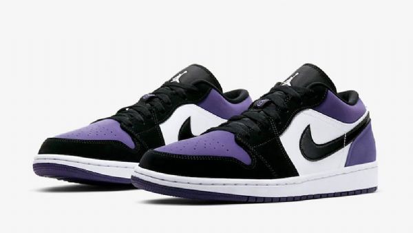 Nike Air Jordan 1 Low Tops Court Sko Herre Lilla