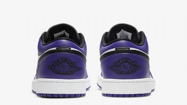 Nike Air Jordan 1 Low Tops Court Sko Herre Lilla Hvite