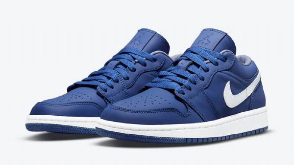 Nike Air Jordan 1 Low Tops Deep Royal Sko Dame Marineblå