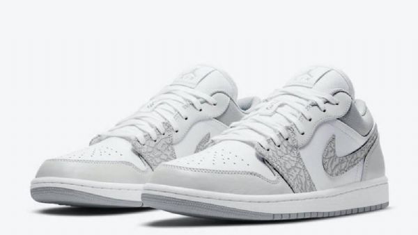 Nike Air Jordan 1 Low Tops Elephant Print Berlin Sko Dame Grå