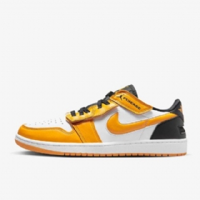 Nike Air Jordan 1 Low Tops Flyease Easy On / Off Shoes Herre Hvite Svarte