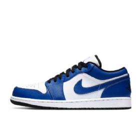 Nike Air Jordan 1 Low Tops Game Royal Sko Dame Blå Hvite