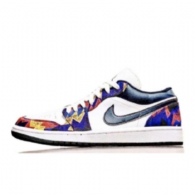 Nike Air Jordan 1 Low Tops Genser Sko Herre Multicolor