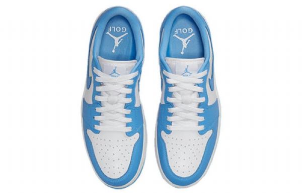 Nike Air Jordan 1 Low Tops Golf Atletiske Sko Herre Blå Hvite