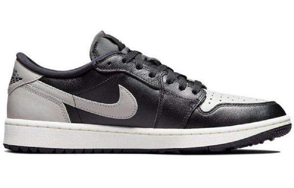 Nike Air Jordan 1 Low Tops Golf Atletiske Sko Herre Svarte Grå