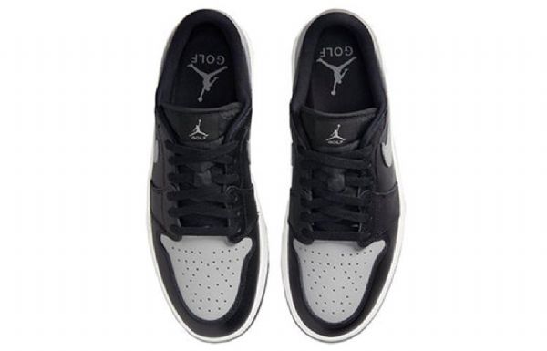 Nike Air Jordan 1 Low Tops Golf Atletiske Sko Herre Svarte Grå