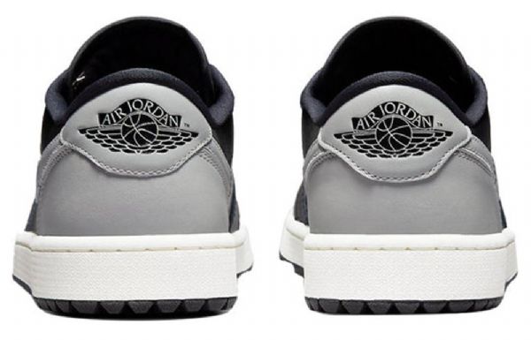 Nike Air Jordan 1 Low Tops Golf Atletiske Sko Herre Svarte Grå
