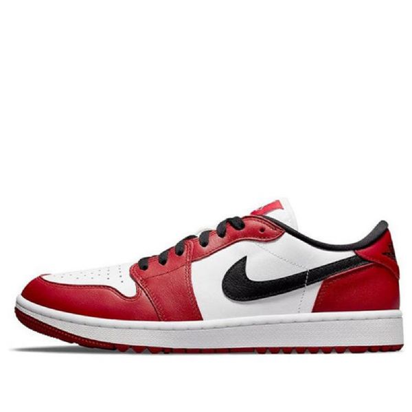 Nike Air Jordan 1 Low Tops Golf Chicago Atletiske Sko Herre Hvite Rød