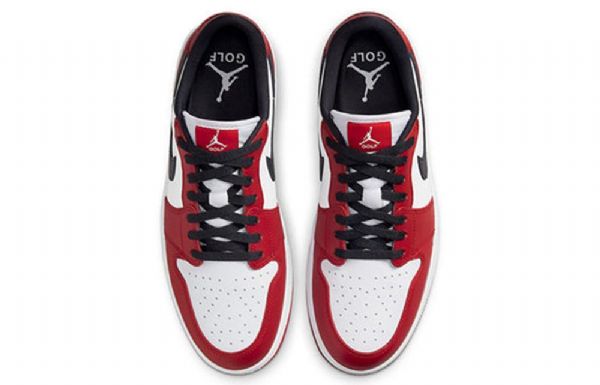 Nike Air Jordan 1 Low Tops Golf Chicago Atletiske Sko Herre Hvite Rød