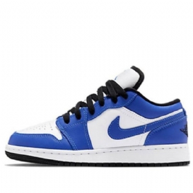 Nike Air Jordan 1 Low Tops Gs Basketsko Herre Blå Hvite