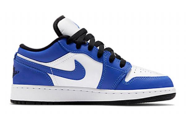 Nike Air Jordan 1 Low Tops Gs Basketsko Herre Blå Hvite