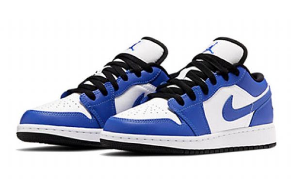 Nike Air Jordan 1 Low Tops Gs Basketsko Herre Blå Hvite