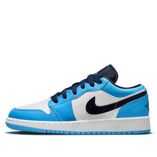 Nike Air Jordan 1 Low Tops Gs Basketsko Herre Blå Hvite