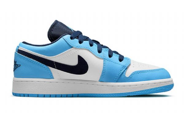 Nike Air Jordan 1 Low Tops Gs Basketsko Herre Blå Hvite