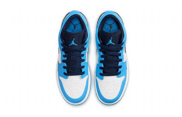 Nike Air Jordan 1 Low Tops Gs Basketsko Herre Blå Hvite