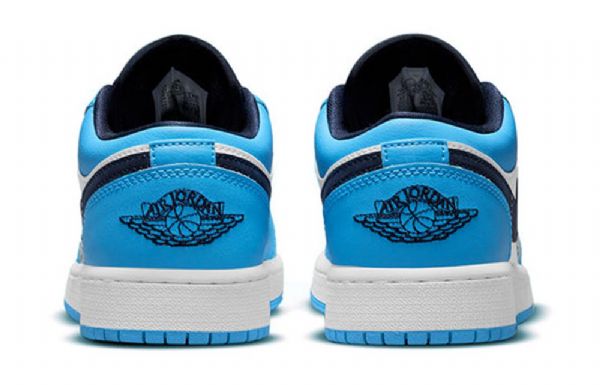Nike Air Jordan 1 Low Tops Gs Basketsko Herre Blå Hvite