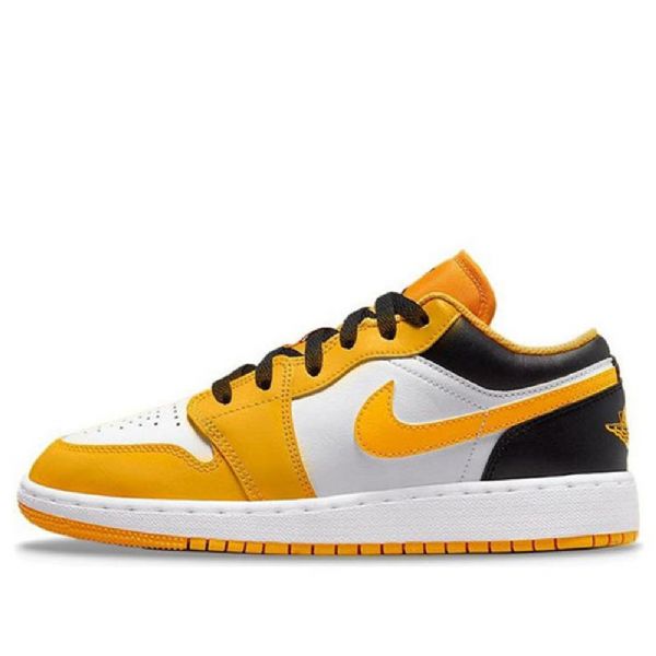 Nike Air Jordan 1 Low Tops Gs Basketsko Herre Gull Hvite