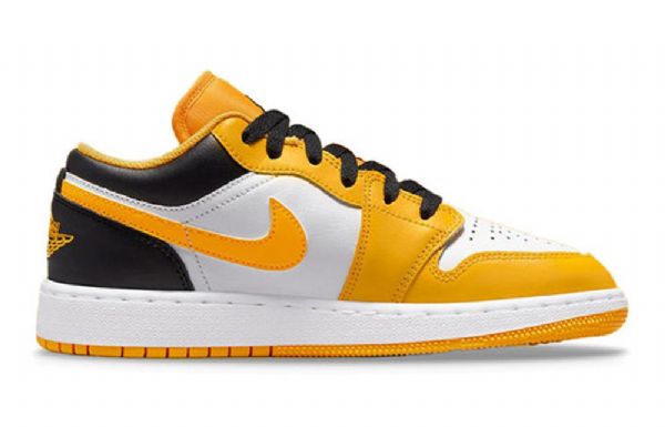 Nike Air Jordan 1 Low Tops Gs Basketsko Herre Gull Hvite