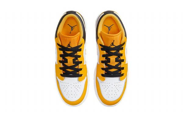 Nike Air Jordan 1 Low Tops Gs Basketsko Herre Gull Hvite