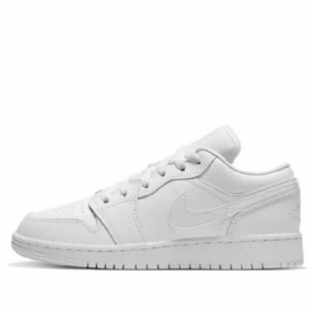Nike Air Jordan 1 Low Tops Gs Basketsko Herre Hvite