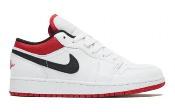 Nike Air Jordan 1 Low Tops Gs Basketsko Herre Hvite Rød