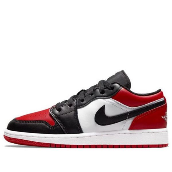 Nike Air Jordan 1 Low Tops Gs Basketsko Herre Rød Svarte Hvite