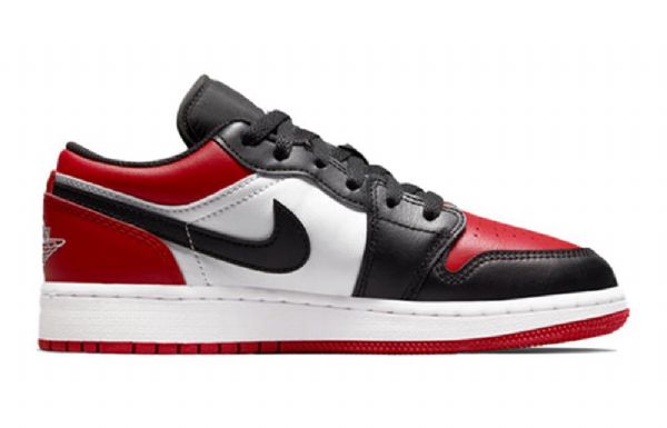 Nike Air Jordan 1 Low Tops Gs Basketsko Herre Rød Svarte Hvite