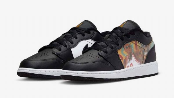 Nike Air Jordan 1 Low Tops Gs Hologram Sko Herre Svarte