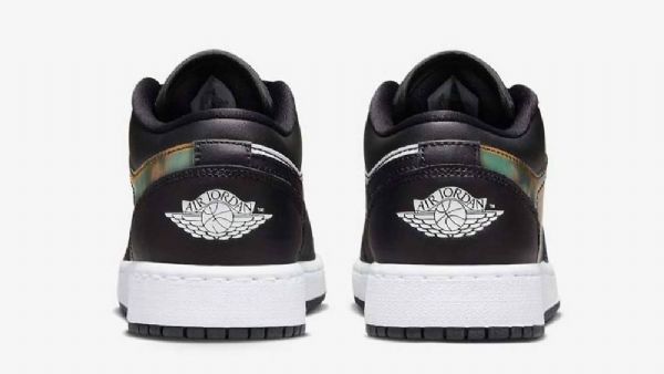 Nike Air Jordan 1 Low Tops Gs Hologram Sko Herre Svarte