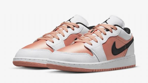 Nike Air Jordan 1 Low Tops Gs Madder Root Sko Dame Rosa Hvite