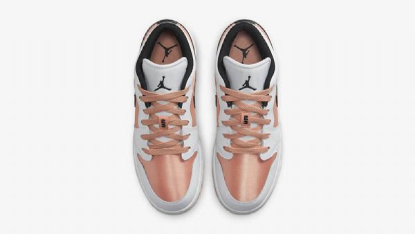 Nike Air Jordan 1 Low Tops Gs Madder Root Sko Dame Rosa Hvite