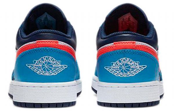 Nike Air Jordan 1 Low Tops Gs Retro Basketball Shoes Herre Blå Hvite