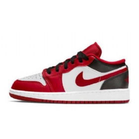 Nike Air Jordan 1 Low Tops Gs Reverse Tå Sko Dame Rød Svarte