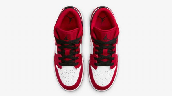 Nike Air Jordan 1 Low Tops Gs Reverse Tå Sko Dame Rød Svarte