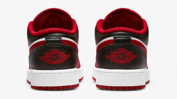 Nike Air Jordan 1 Low Tops Gs Reverse Tå Sko Dame Rød Svarte