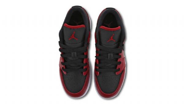 Nike Air Jordan 1 Low Tops Gs Sko Dame Rød Svarte