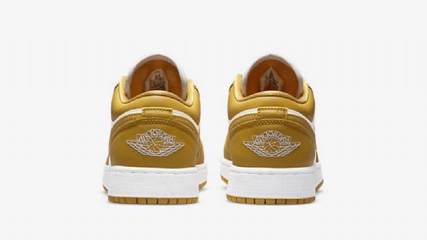 Nike Air Jordan 1 Low Tops Gs Sko Herre Hvite Gul