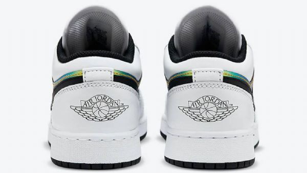 Nike Air Jordan 1 Low Tops Gs Sko Herre Hvite Svarte Gull