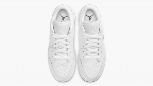 Nike Air Jordan 1 Low Tops Gs Triple Sko Herre Hvite