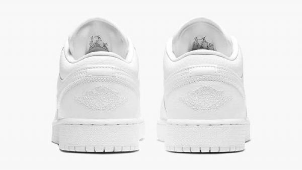 Nike Air Jordan 1 Low Tops Gs Triple Sko Herre Hvite