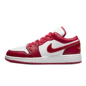 Nike Air Jordan 1 Low Tops Gs Usc Sko Dame Rød Hvite
