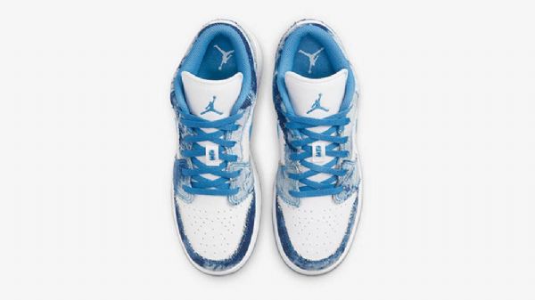 Nike Air Jordan 1 Low Tops Gs Washed Sko Dame Blå