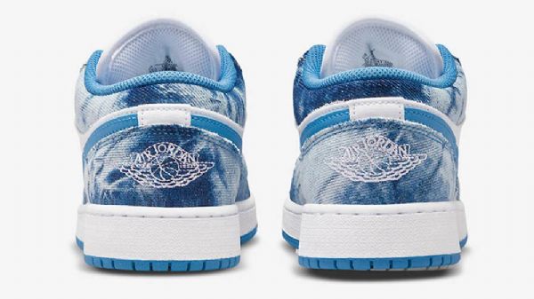 Nike Air Jordan 1 Low Tops Gs Washed Sko Dame Blå