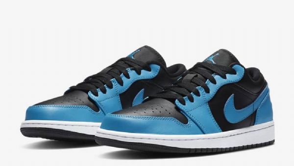 Nike Air Jordan 1 Low Tops Laser Sko Dame Blå Svarte