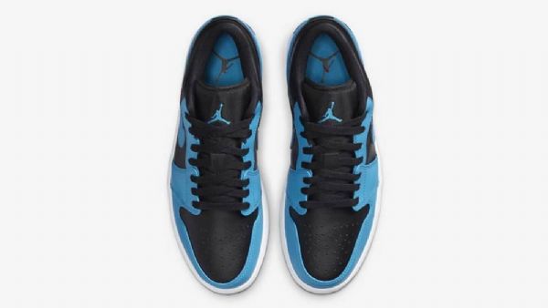 Nike Air Jordan 1 Low Tops Laser Sko Dame Blå Svarte