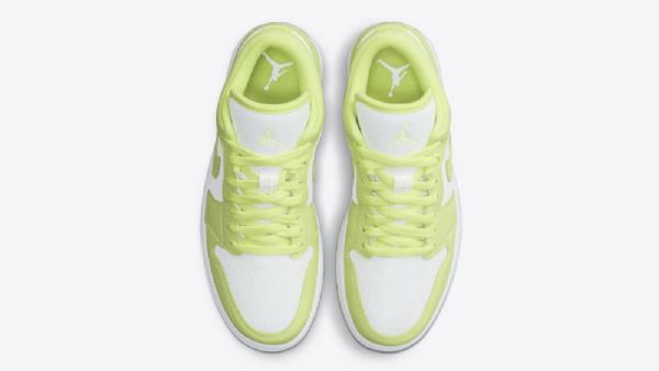 Nike Air Jordan 1 Low Tops Limelight Sko Herre Grønn Hvite