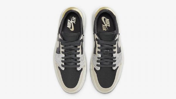 Nike Air Jordan 1 Low Tops Lv8d Beads Sko Dame Svarte Grå