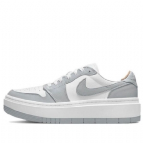 Nike Air Jordan 1 Low Tops Lv8d Elevated Retro Basketball Shoes Dame Grå Hvite