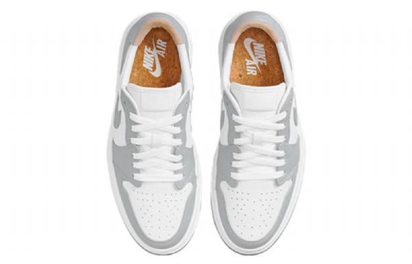 Nike Air Jordan 1 Low Tops Lv8d Elevated Retro Basketball Shoes Dame Grå Hvite