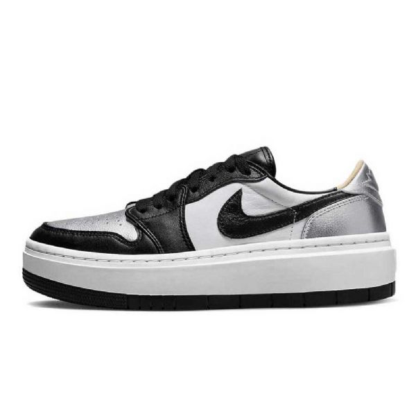 Nike Air Jordan 1 Low Tops Lv8d Tå Sko Dame Svarte Sølv